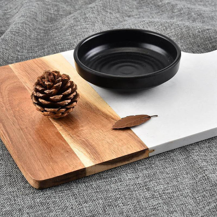 Lisslune | Marble & Acacia Wood Cutting Board