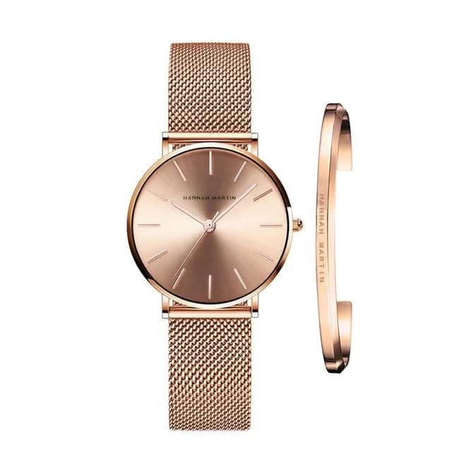 Lisslune | Hannah Martin Women’s Watch with Adjustable Stainless Steel Band