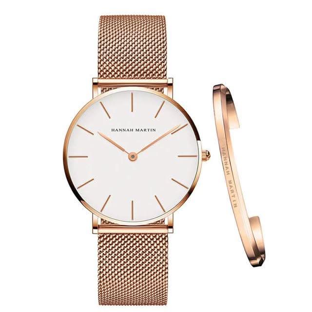 Lisslune | Hannah Martin Women’s Watch with Adjustable Stainless Steel Band