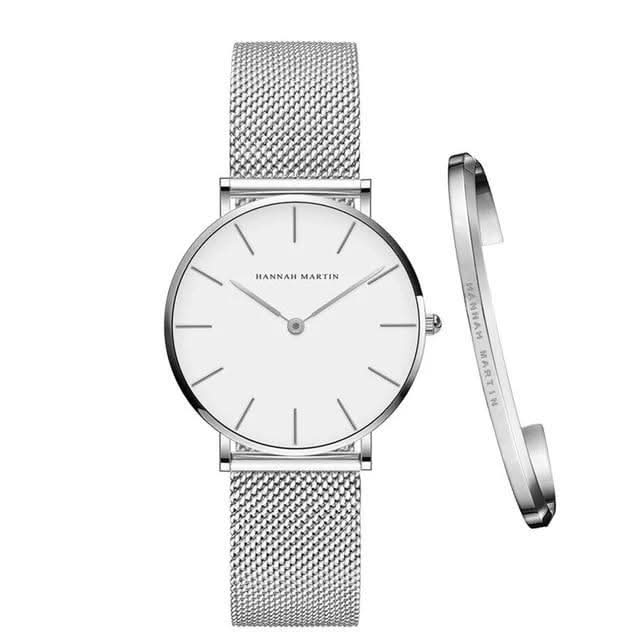 Lisslune | Hannah Martin Women’s Watch with Adjustable Stainless Steel Band