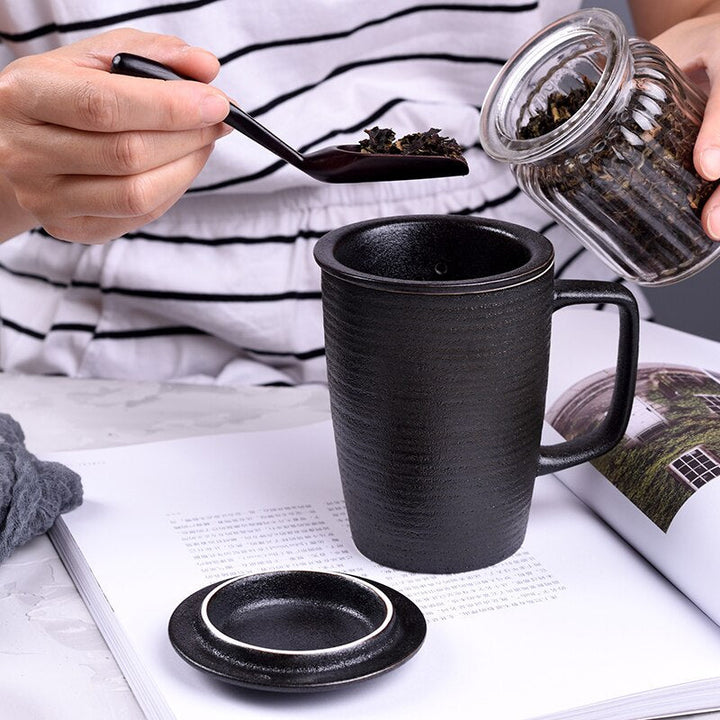Lisslune | Ceramic Tea Infuser Mug With Lid