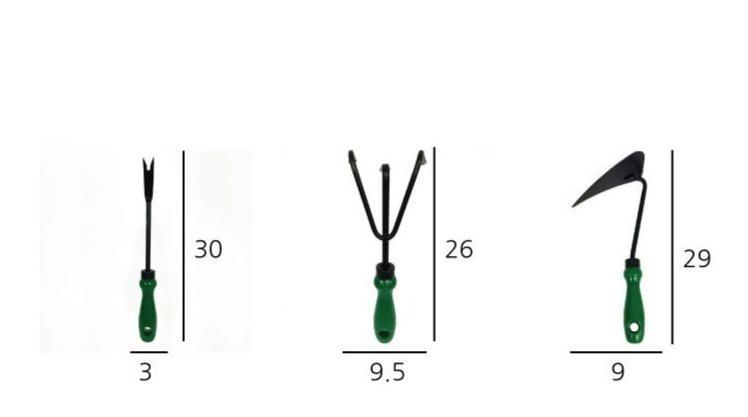 Lisslune | Essential 3-piece Gardening Tool Set: Rake, Weeding and Fork for Garden Maintenance