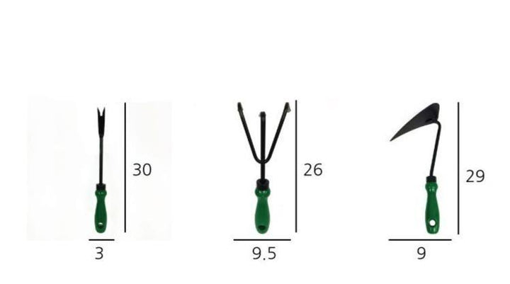 Lisslune | Essential 3-piece Gardening Tool Set: Rake, Weeding and Fork for Garden Maintenance