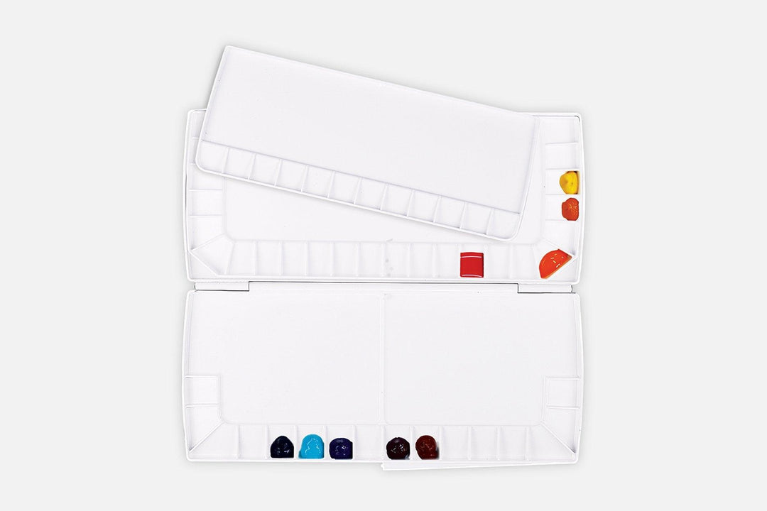 Lisslune | Portable Three-Layer Watercolor Palette in Ocean Blue - 52 Wells for Creative Artists