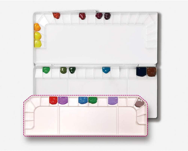 Lisslune | 36-Color Impact-Resistant Watercolor Palette with Ergonomic Double-Handed Design