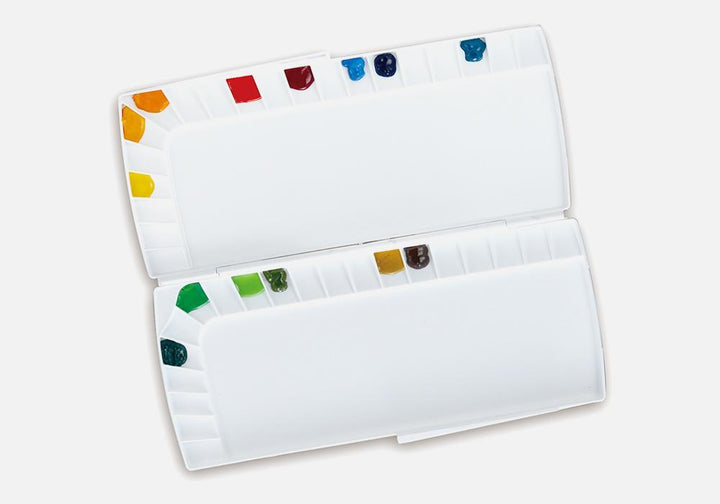 Lisslune | 40-Well Silver Watercolor Mixing Palette for effortless color mixing