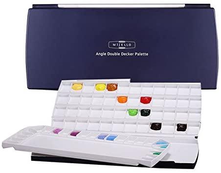 Lisslune | 72-Well Double-Deck Watercolor Palette for Inspired Artistic Creations
