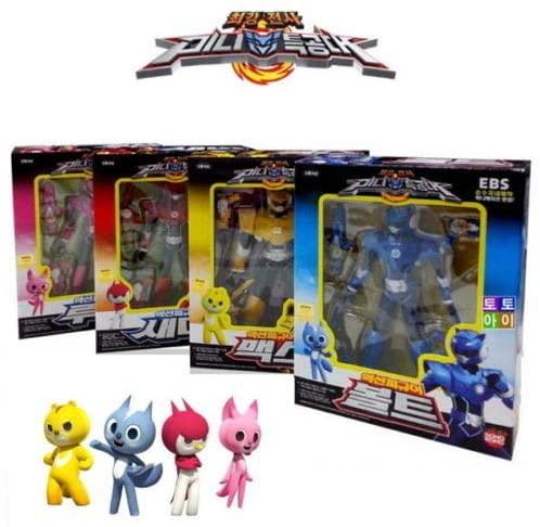 Lisslune | MINI FORCE Robot Adventure Heroes - Set of 4 Action Figures: Bolt, Max, Semi, and Lucy