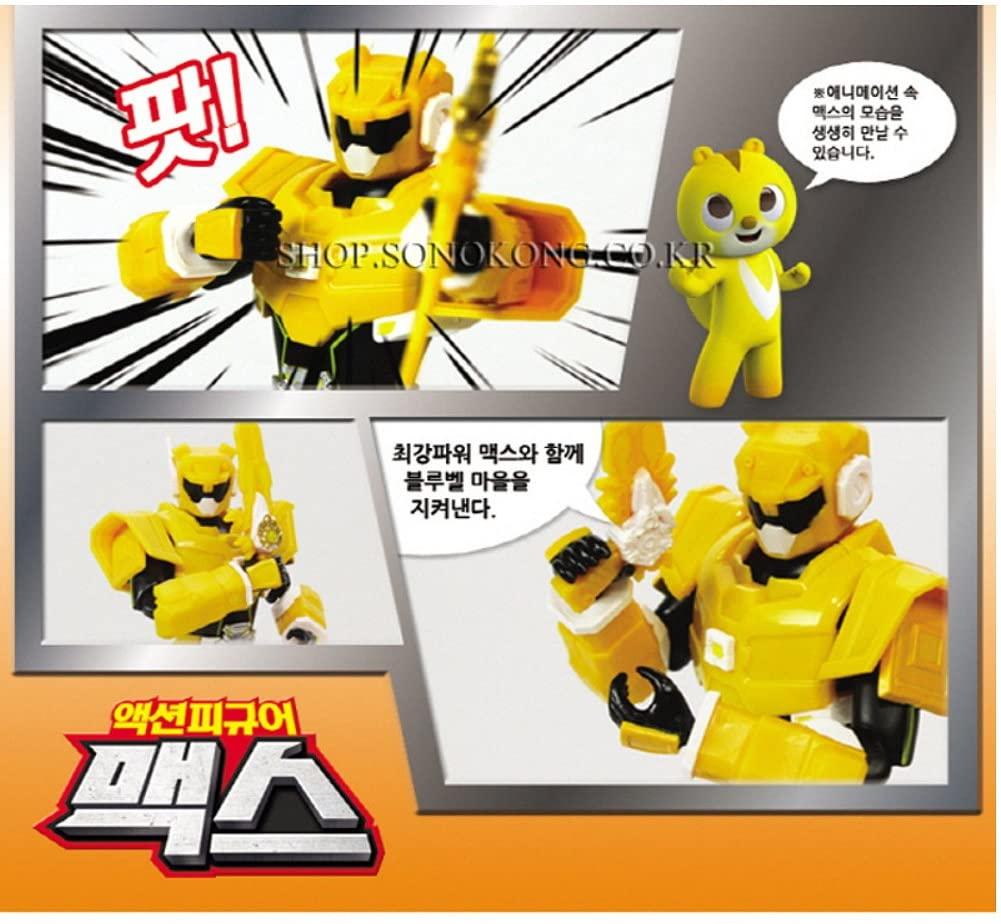 Lisslune | MINI FORCE Gel Max Robot Action Figure - Sonokong Korean Animation Collectible with Posing Joints and Combat Accessories