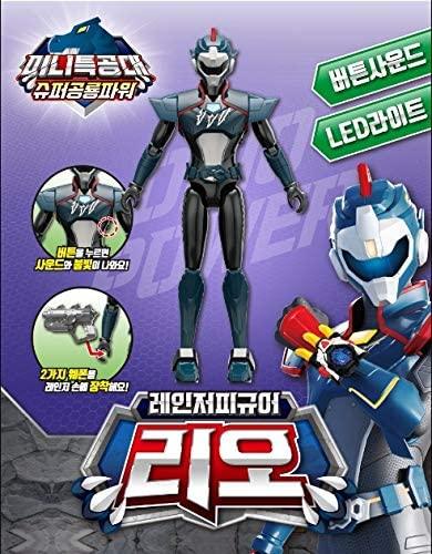 Lisslune | Leo Rio Black Ranger LED Adventure Action Figure Set - Light & Sound Combat Experience
