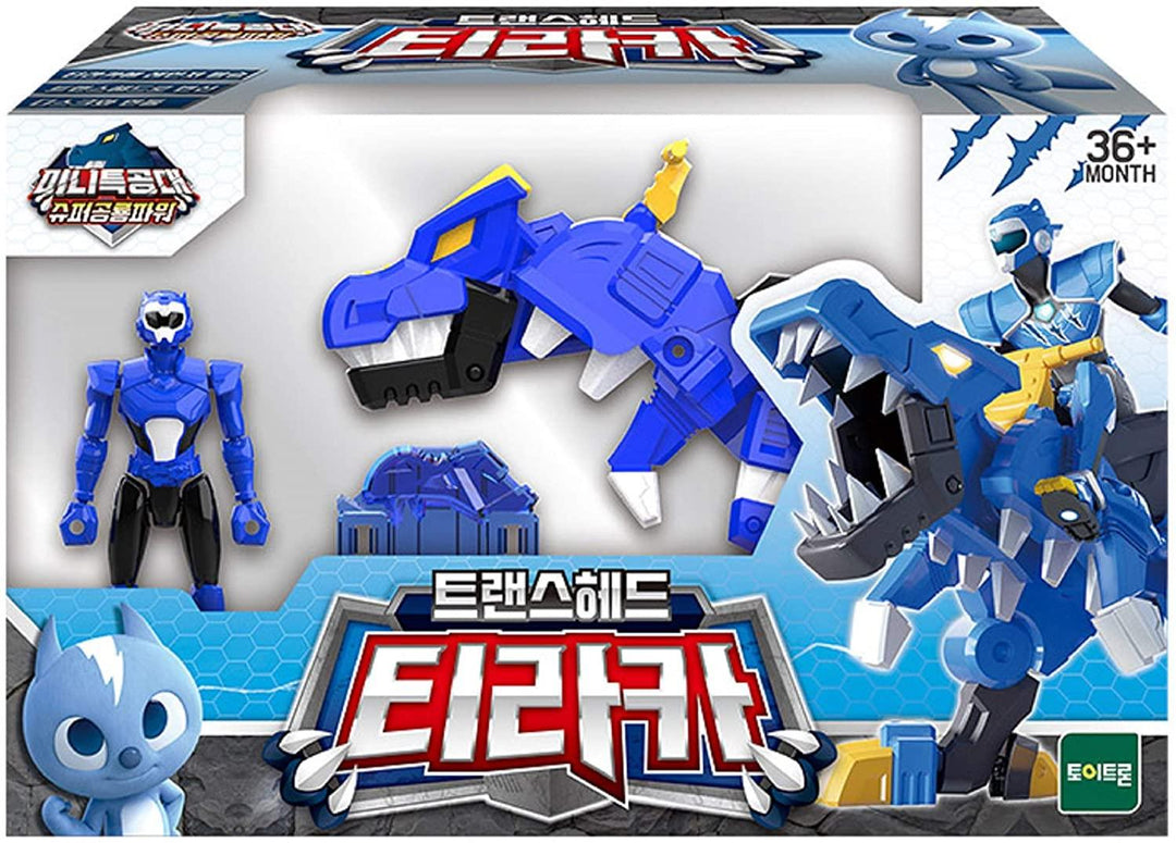 Lisslune | Tyraka Transformable Tyrannosaurus Adventure Action Figure - Mini Power Dino Toy