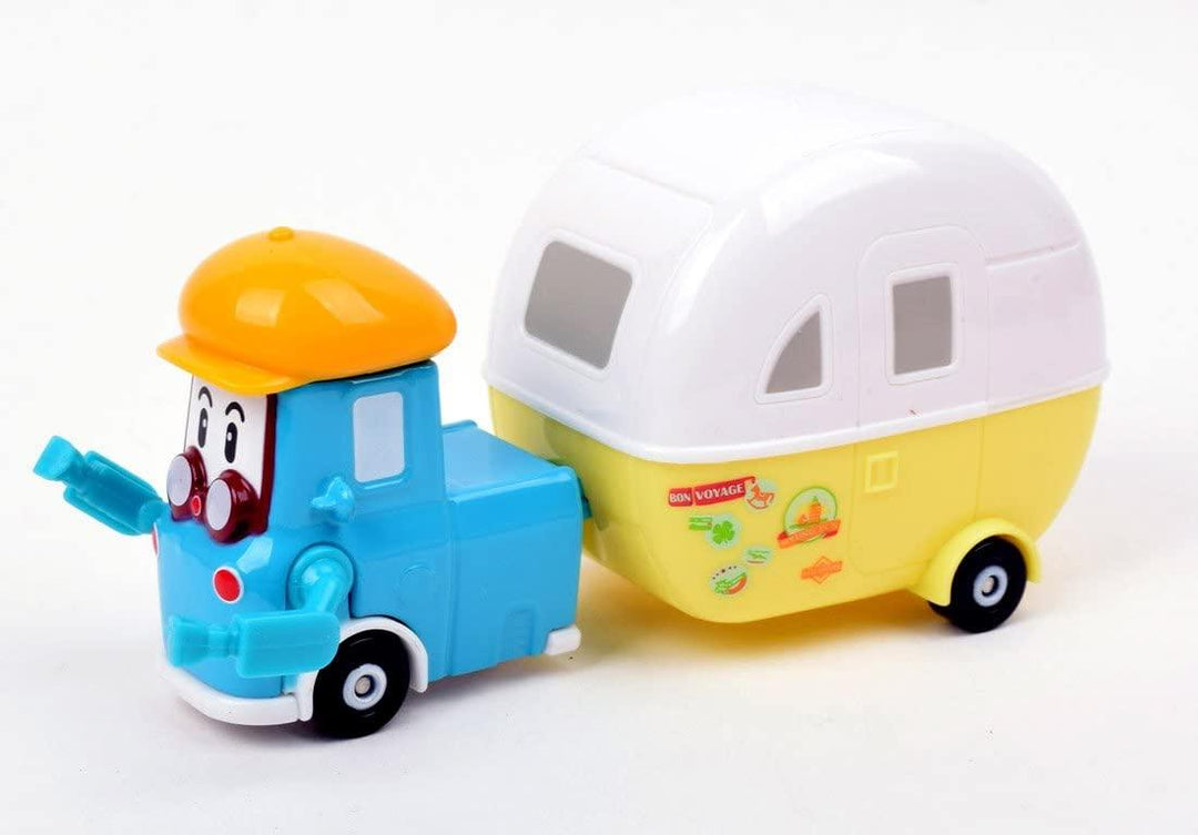 Lisslune | Robocar Poli Diecast Adventure Camp Set with Academy Model Vehicle #S83405
