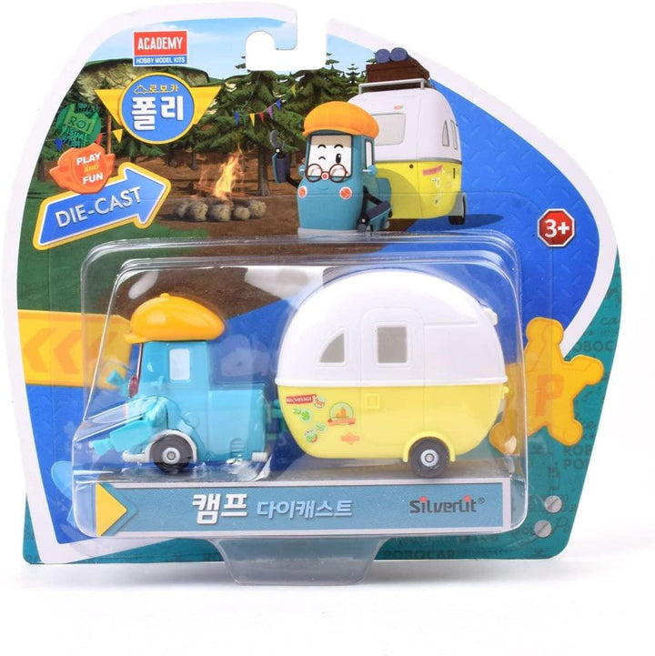 Lisslune | Robocar Poli Diecast Adventure Camp Set with Academy Model Vehicle #S83405