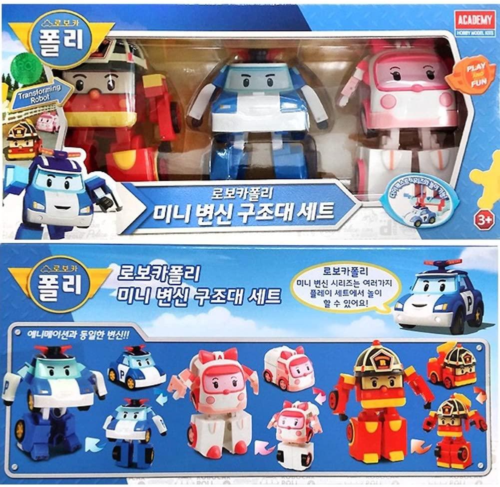 Lisslune | Dynamic Mini Robocar Poli Rescue Team Adventure Set: Transformable Robots for Epic Play Fun