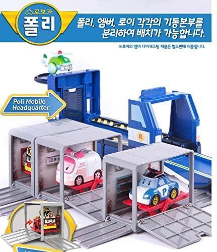 Lisslune | Robocar Poli Mobile Transforming Adventure Playset with Diecast Vehicle