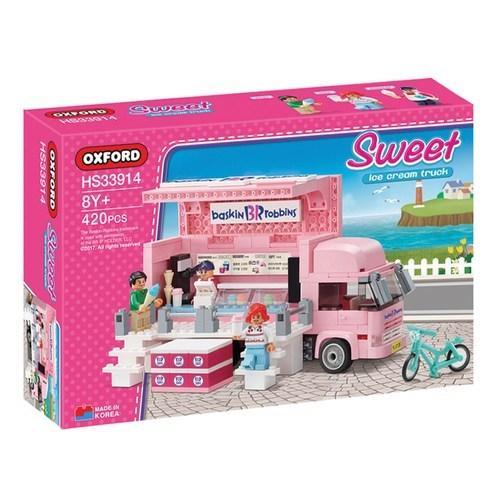 Lisslune | Deluxe 420-piece Ice Cream Truck Building Set for Young Creators aged 8 and up