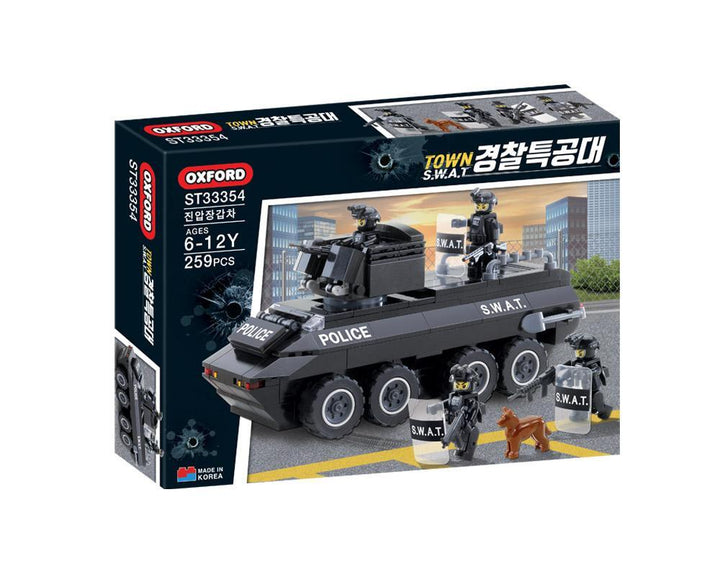 Lisslune | SWAT Police Tactical Armored Response Vehicle Building Kit - 259-Piece Creative Set