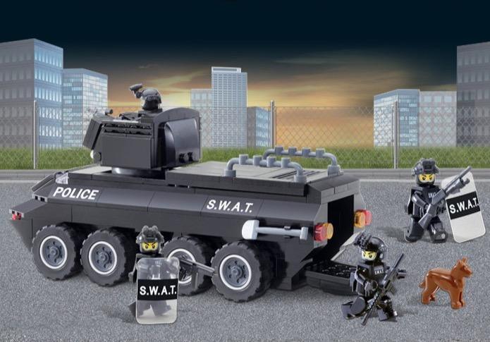 Lisslune | SWAT Police Tactical Armored Response Vehicle Building Kit - 259-Piece Creative Set