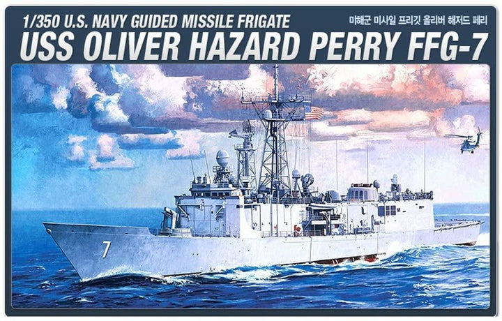 Lisslune | 1/350 Scale Detailed Model Kit of the USS Oliver Hazard Perry FFG-7 for Hobbyists