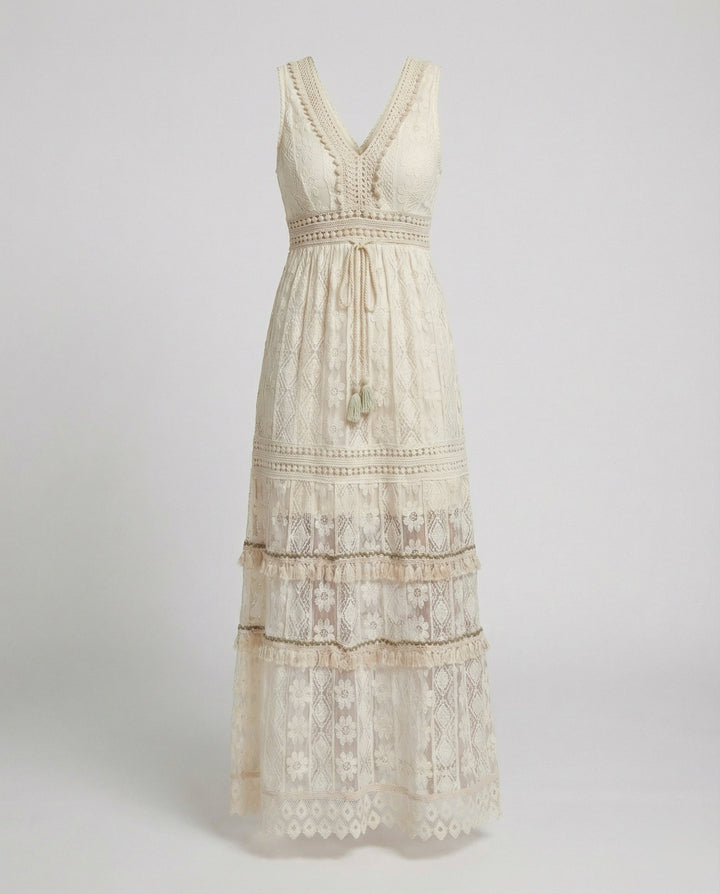 Lisslune | Graceful Boho Lace Dress for Summer