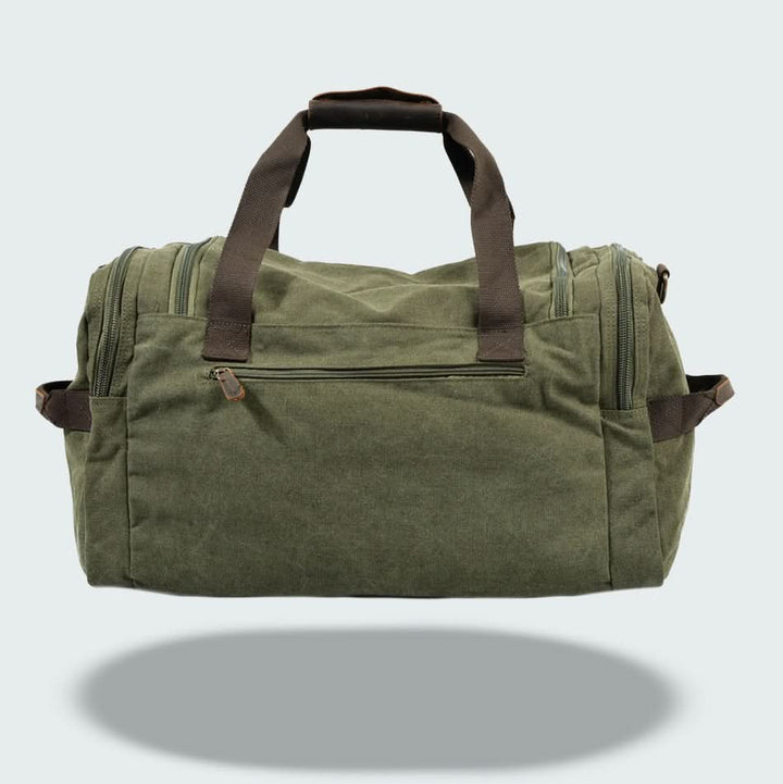 Lisslune | Vanguard Waxed Canvas & Leather Travel Duffle – 36.5L