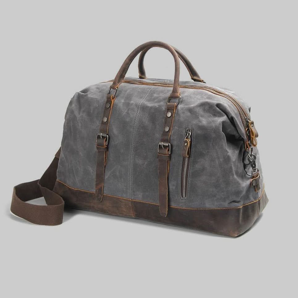 Lisslune | Valour Canvas & Leather Travel Duffle Bag – 35L