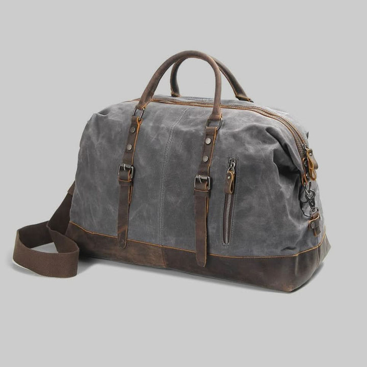 Lisslune | Valour Canvas & Leather Travel Duffle Bag – 35L