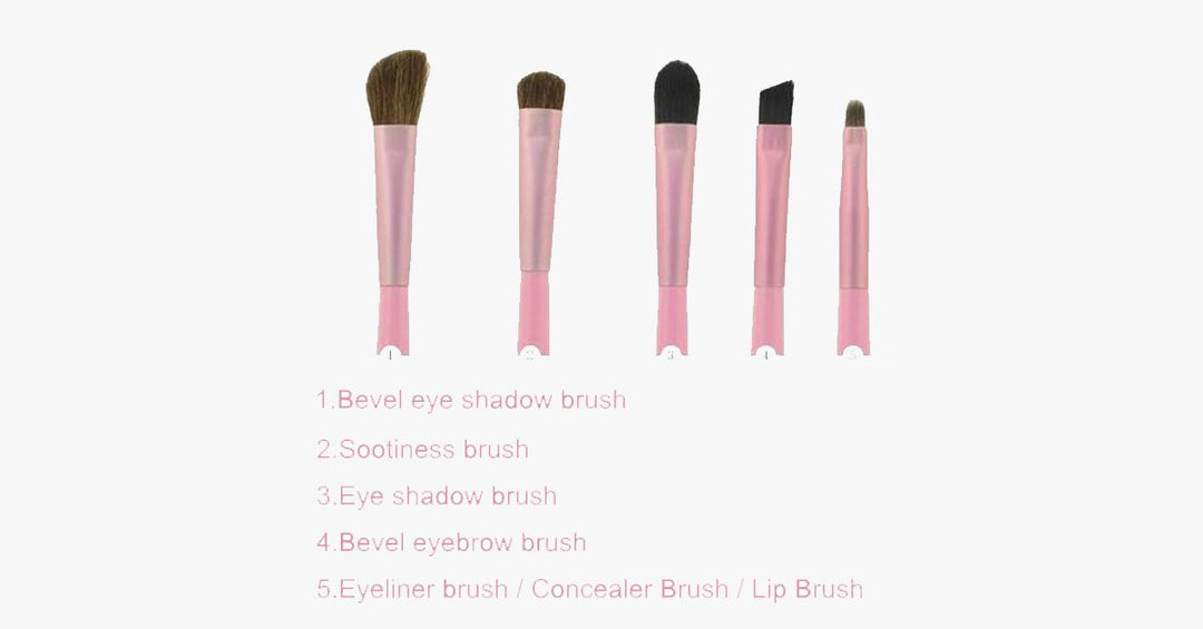 Lisslune | 5-piece professional eyeshadow brush set, perfect for blending eyeshadow - soft bristles provide you with professional results!