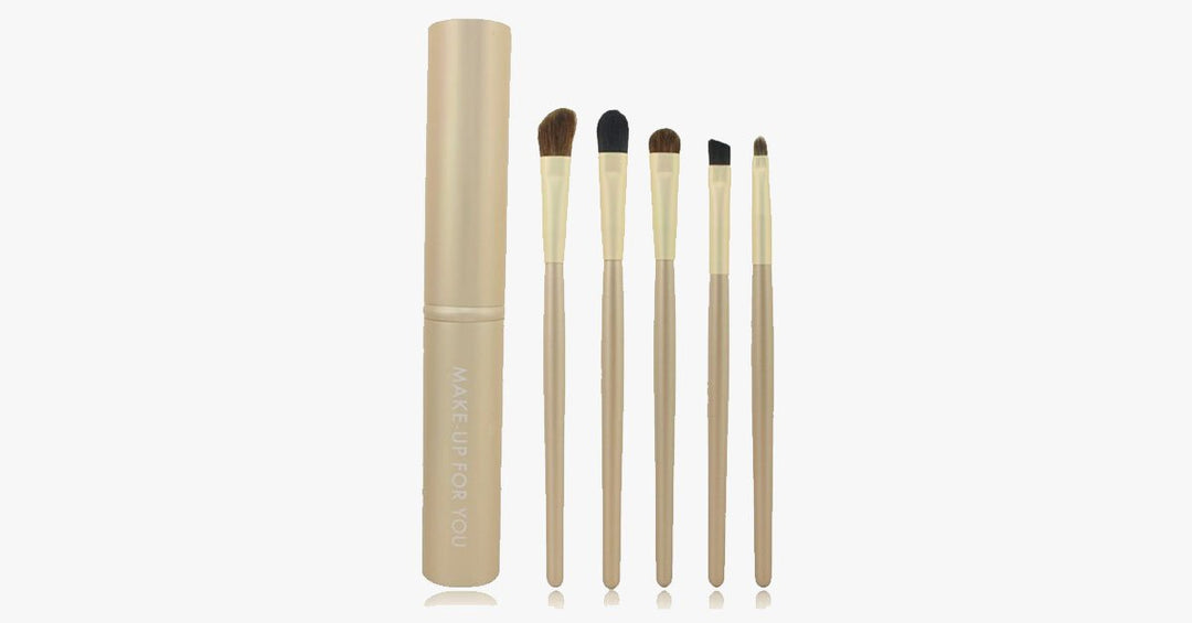 Lisslune | 5-piece professional eyeshadow brush set, perfect for blending eyeshadow - soft bristles provide you with professional results!