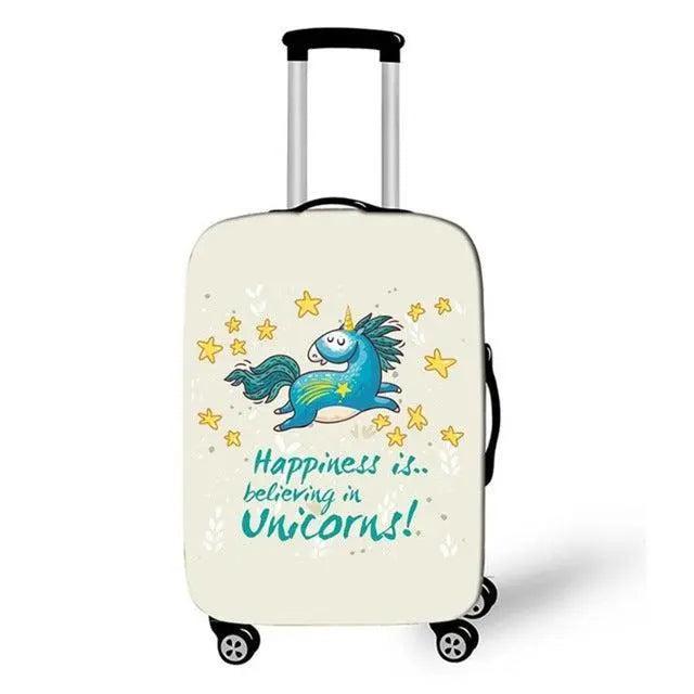 Lisslune | Enchanting Unicorn Neoprene Luggage Cover for 18-32 Inch Luggage