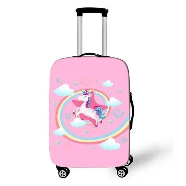 Lisslune | Enchanting Unicorn Neoprene Luggage Cover for 18-32 Inch Luggage