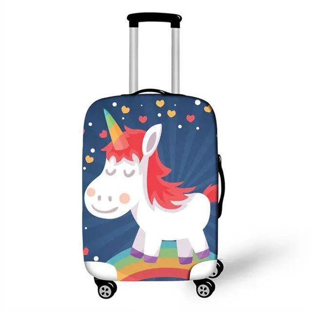 Lisslune | Enchanting Unicorn Neoprene Luggage Cover for 18-32 Inch Luggage