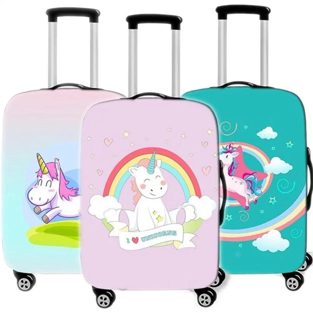 Lisslune | Enchanting Unicorn Neoprene Luggage Cover for 18-32 Inch Luggage