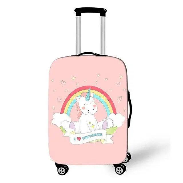 Lisslune | Enchanting Unicorn Neoprene Luggage Cover for 18-32 Inch Luggage