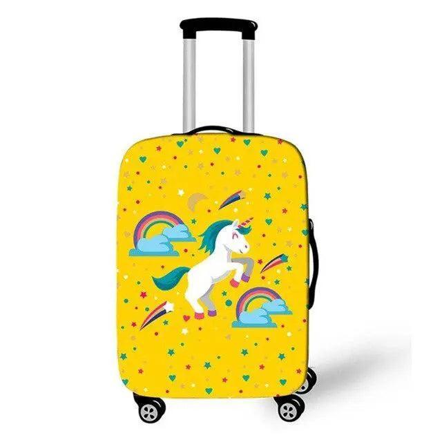 Lisslune | Enchanting Unicorn Neoprene Luggage Cover for 18-32 Inch Luggage