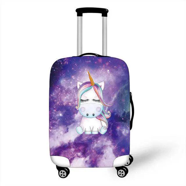 Lisslune | Enchanting Unicorn Neoprene Luggage Cover for 18-32 Inch Luggage