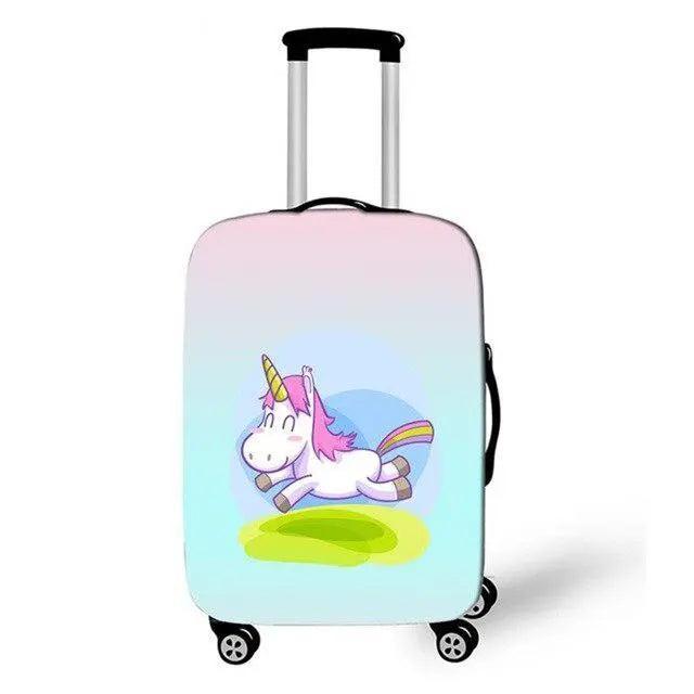 Lisslune | Enchanting Unicorn Neoprene Luggage Cover for 18-32 Inch Luggage