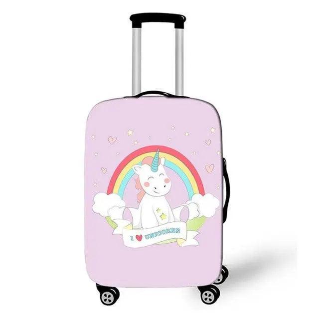 Lisslune | Enchanting Unicorn Neoprene Luggage Cover for 18-32 Inch Luggage