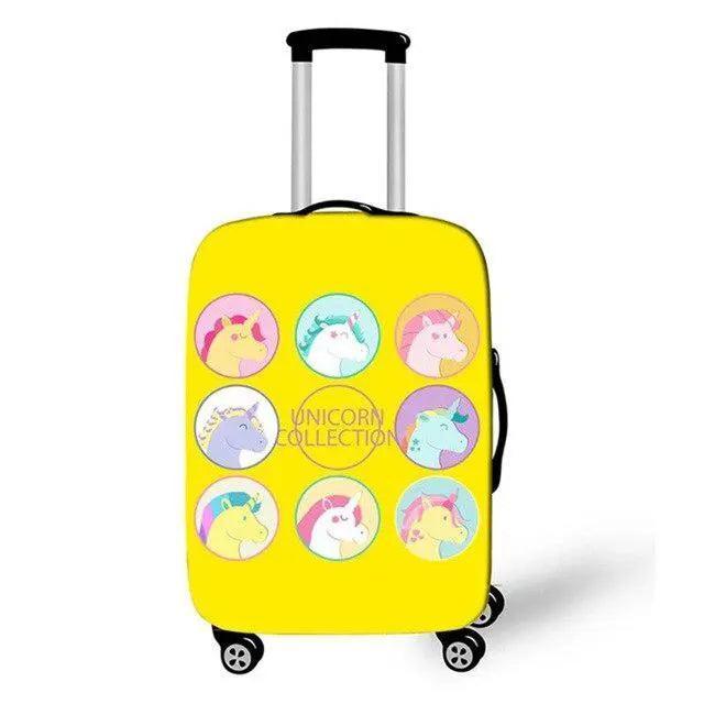 Lisslune | Enchanting Unicorn Neoprene Luggage Cover for 18-32 Inch Luggage