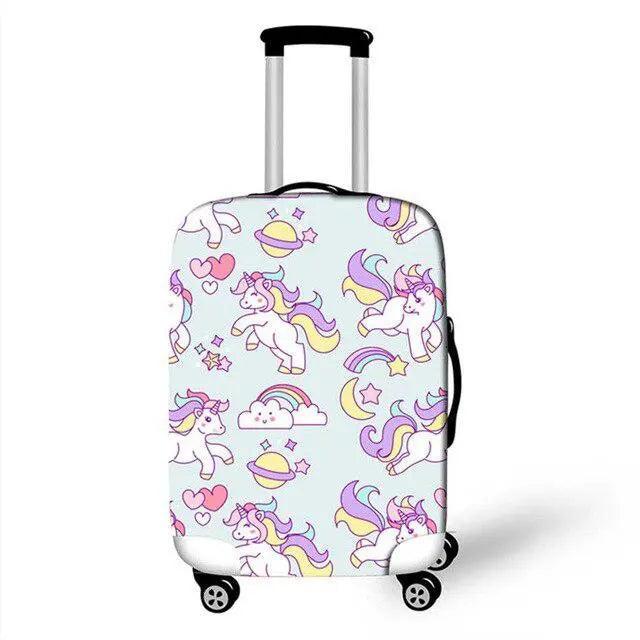 Lisslune | Enchanting Unicorn Neoprene Luggage Cover for 18-32 Inch Luggage
