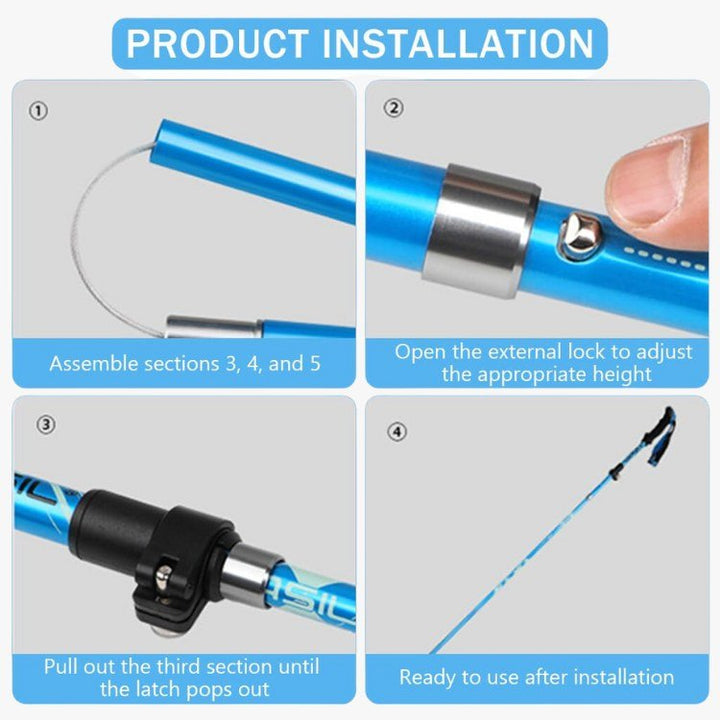 Lisslune | Ergonomic Trekking Poles | Ultra-Light, Adjustable & Anti-Slip Grips for Hiking, Trekking & Backpacking Adventures
