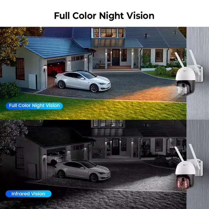 Lisslune | 2K Solar-Powered WIFI PTZ Camera with Auto-Tracking & Night Vision