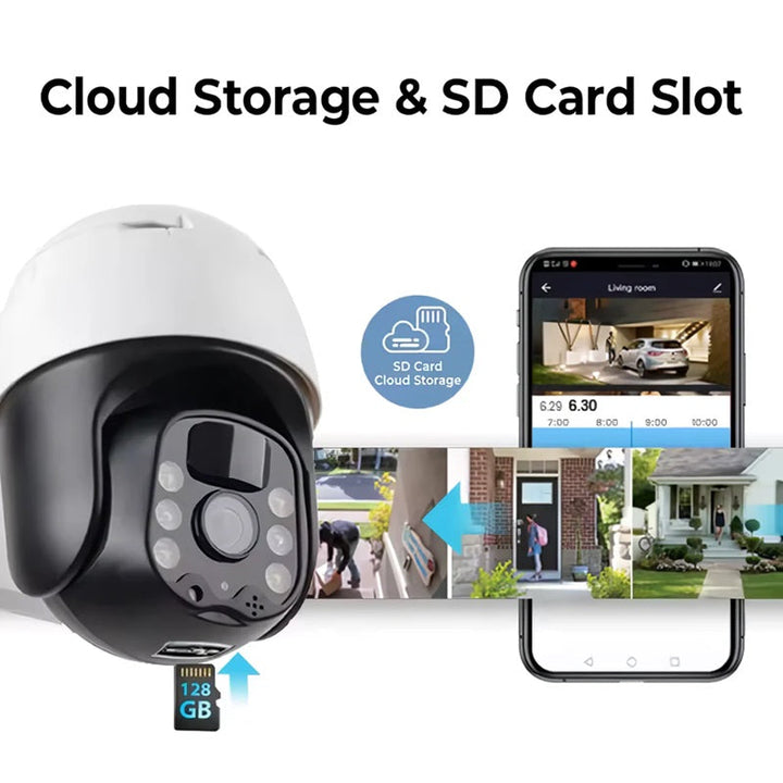 Lisslune | 2K Solar-Powered WIFI PTZ Camera with Auto-Tracking & Night Vision