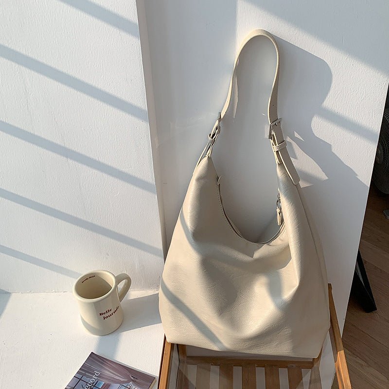 Lisslune | PUFFYPOUCH – Soft PU Leather Dumpling Tote for a Playful, Chic Look