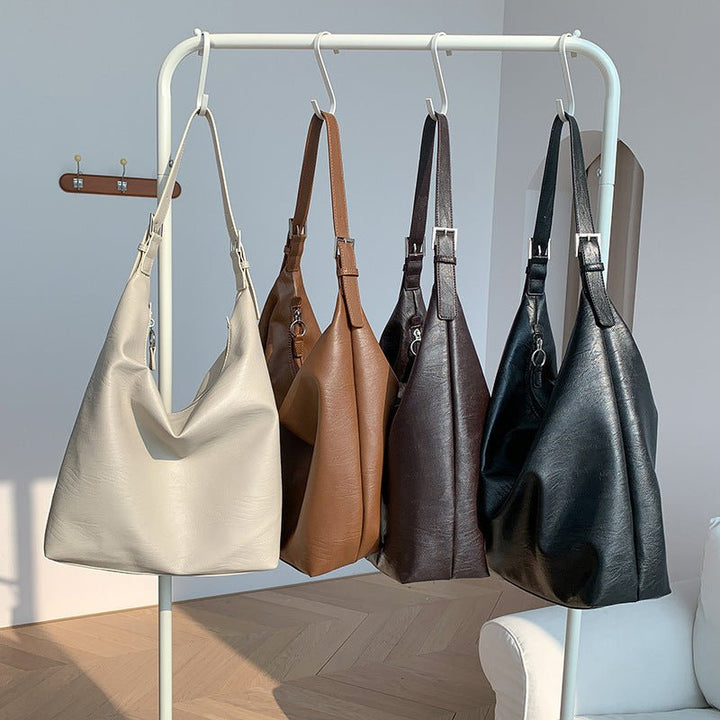 Lisslune | PUFFYPOUCH – Soft PU Leather Dumpling Tote for a Playful, Chic Look