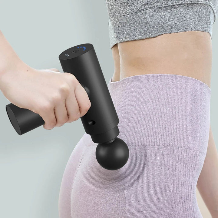 Lisslune | PulsePro Mini – Compact Fascia Gun with 6 Speed Levels & 4 Massage Heads
