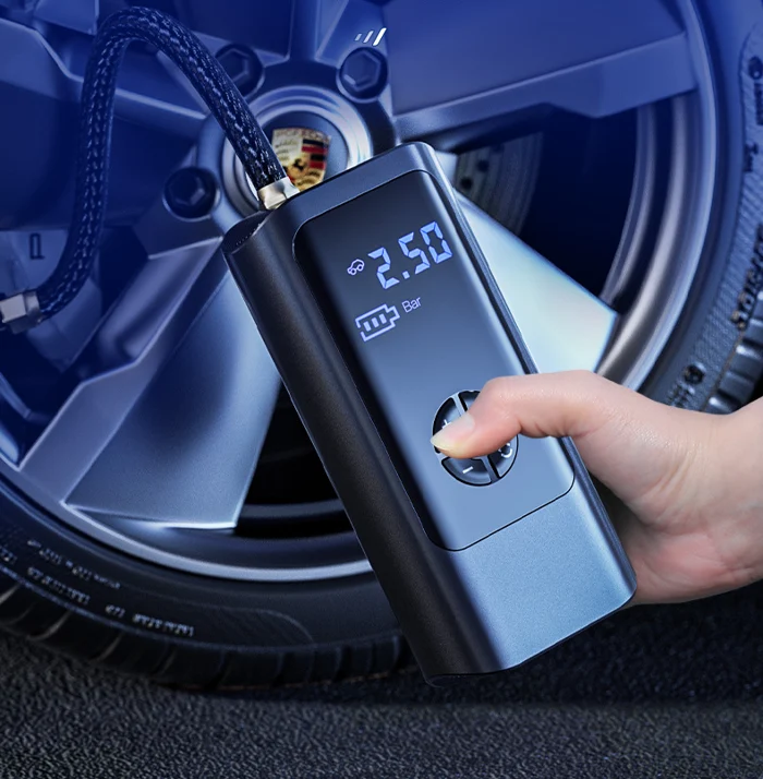 Lisslune | PowerPump Wireless Air Compressor – 150 PSI Tire Pump with Digital Display & LED