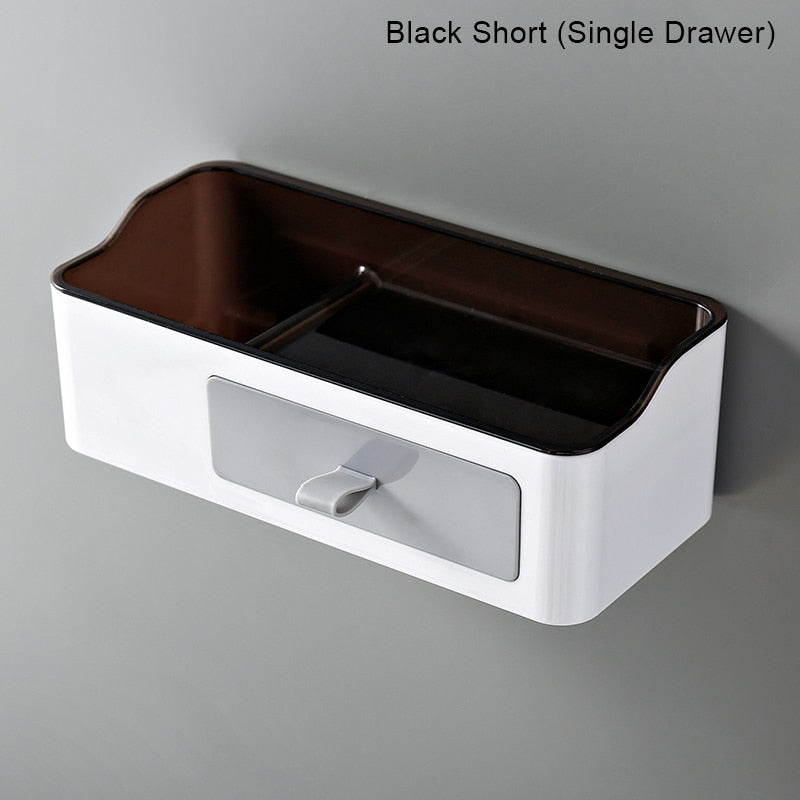Lisslune | Chic Versatile Bathroom Storage Caddy with Towel Holder - Durable Plastic - Available in Two Sizes