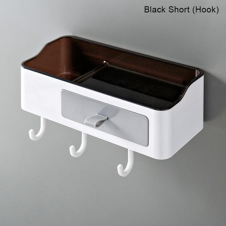 Lisslune | Chic Versatile Bathroom Storage Caddy with Towel Holder - Durable Plastic - Available in Two Sizes