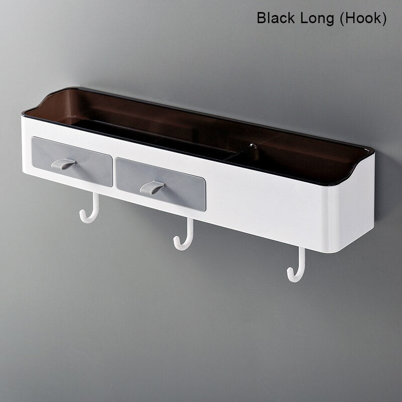 Lisslune | Chic Versatile Bathroom Storage Caddy with Towel Holder - Durable Plastic - Available in Two Sizes
